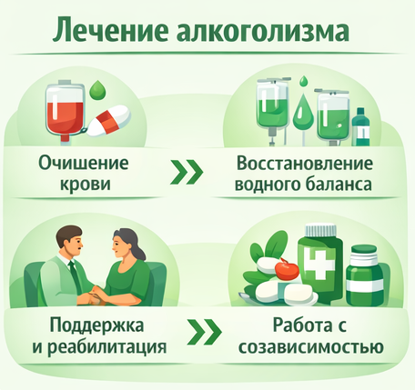 лечение алкоголизма в Александровске этапы